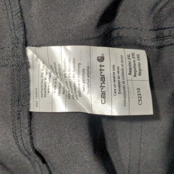 Carhartt Women's Knit Waist Straight Leg Cargo Scrub Pant Size 3XL Black - Picture 11 of 11